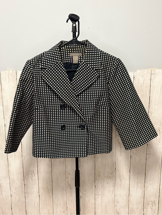 Kenar Jackets & Blazers - Kenar Black and white polka dot vintage style crop jacket